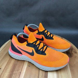 Nike Epic React Flyknit 'Copper Flash' Orange Running Shoes Low Top Mens Size 10